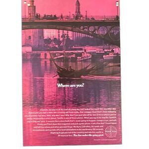 Vintage 1969 Pan Am Where are You? Ad Advertisement